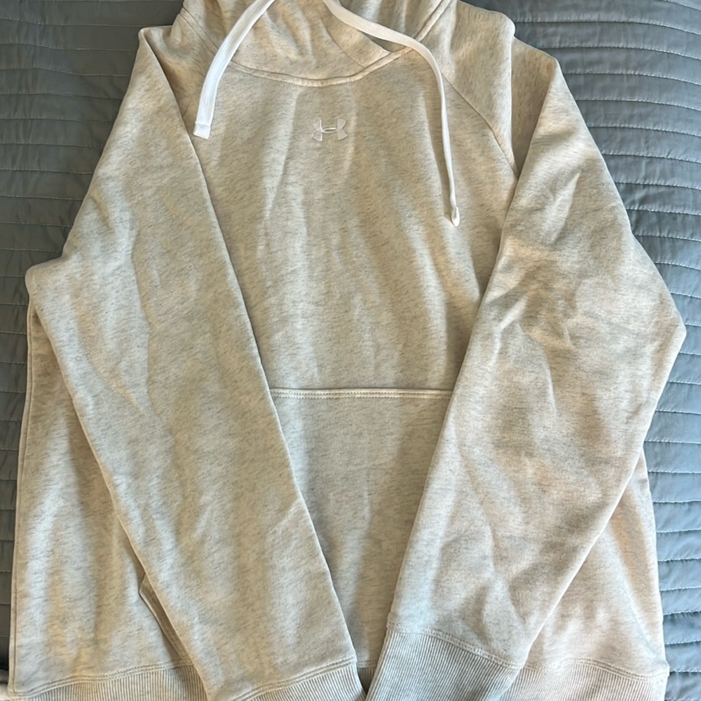 Under Armour hoodie, oatmeal/cream color, medium